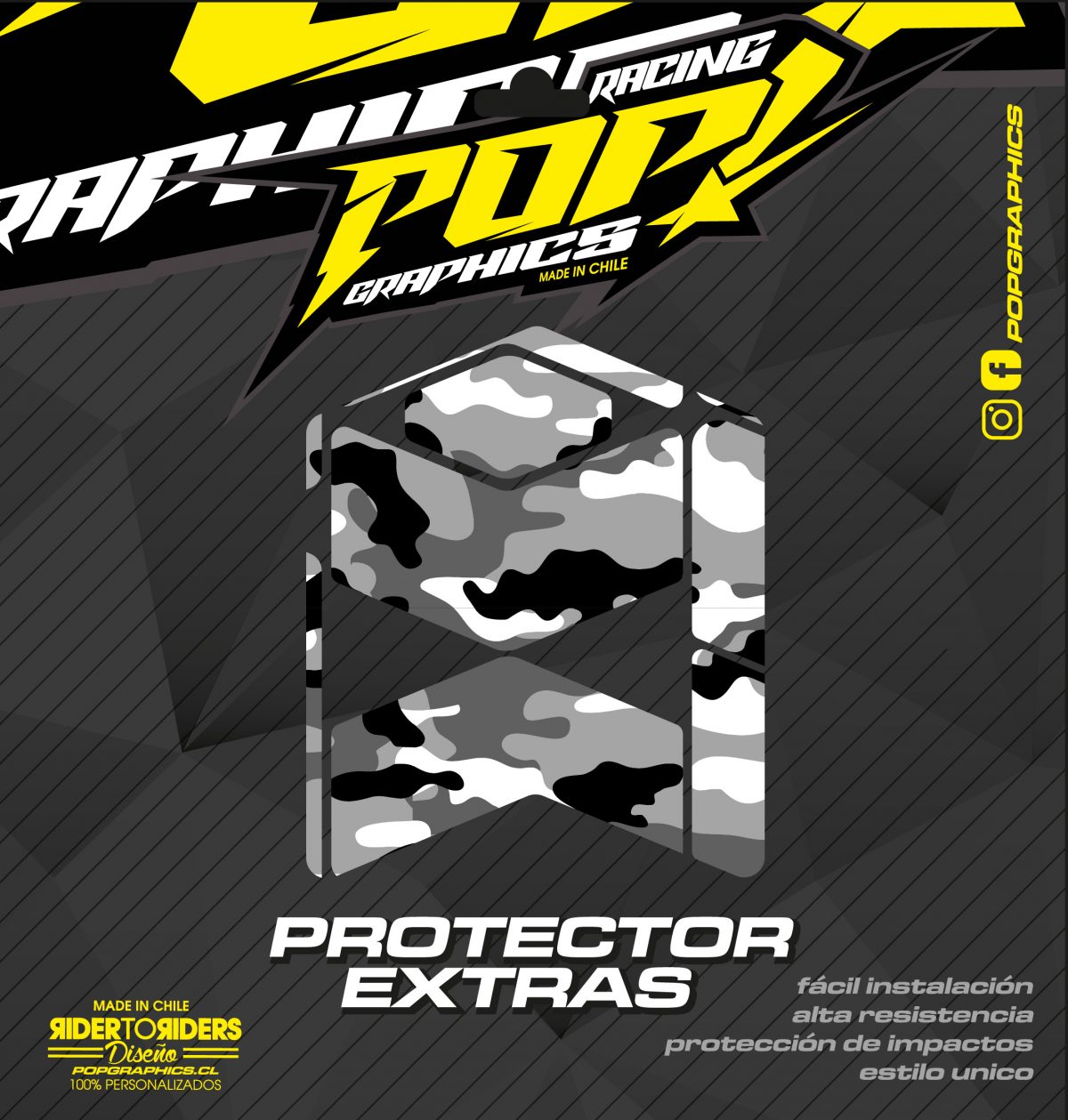 Protector extra transparente camuflado